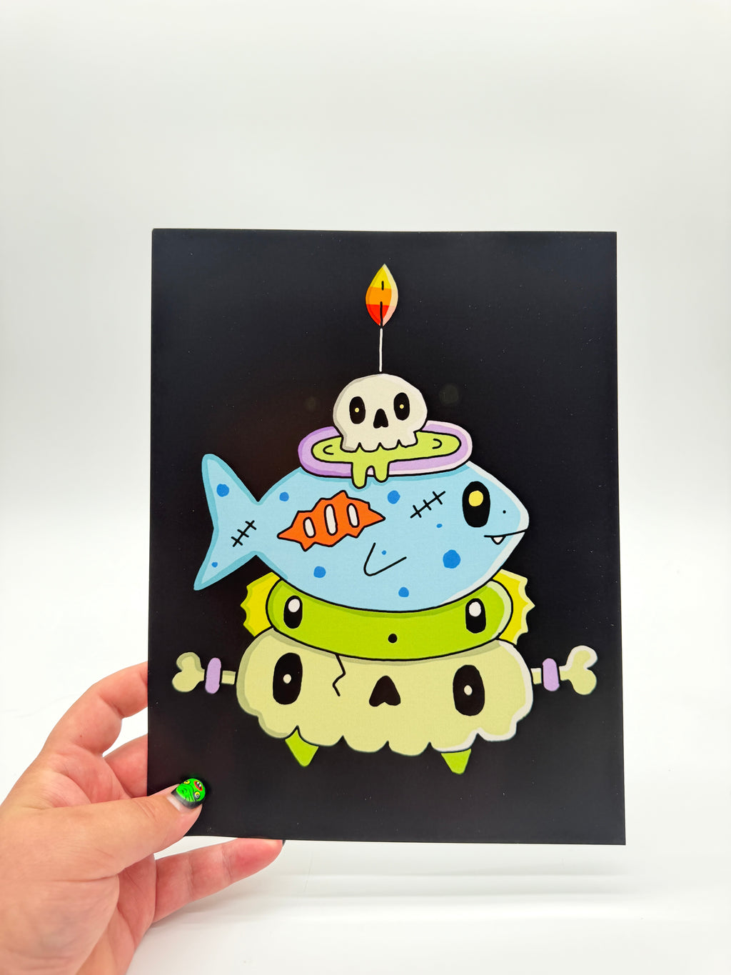 Cauldron Fish Monster Print