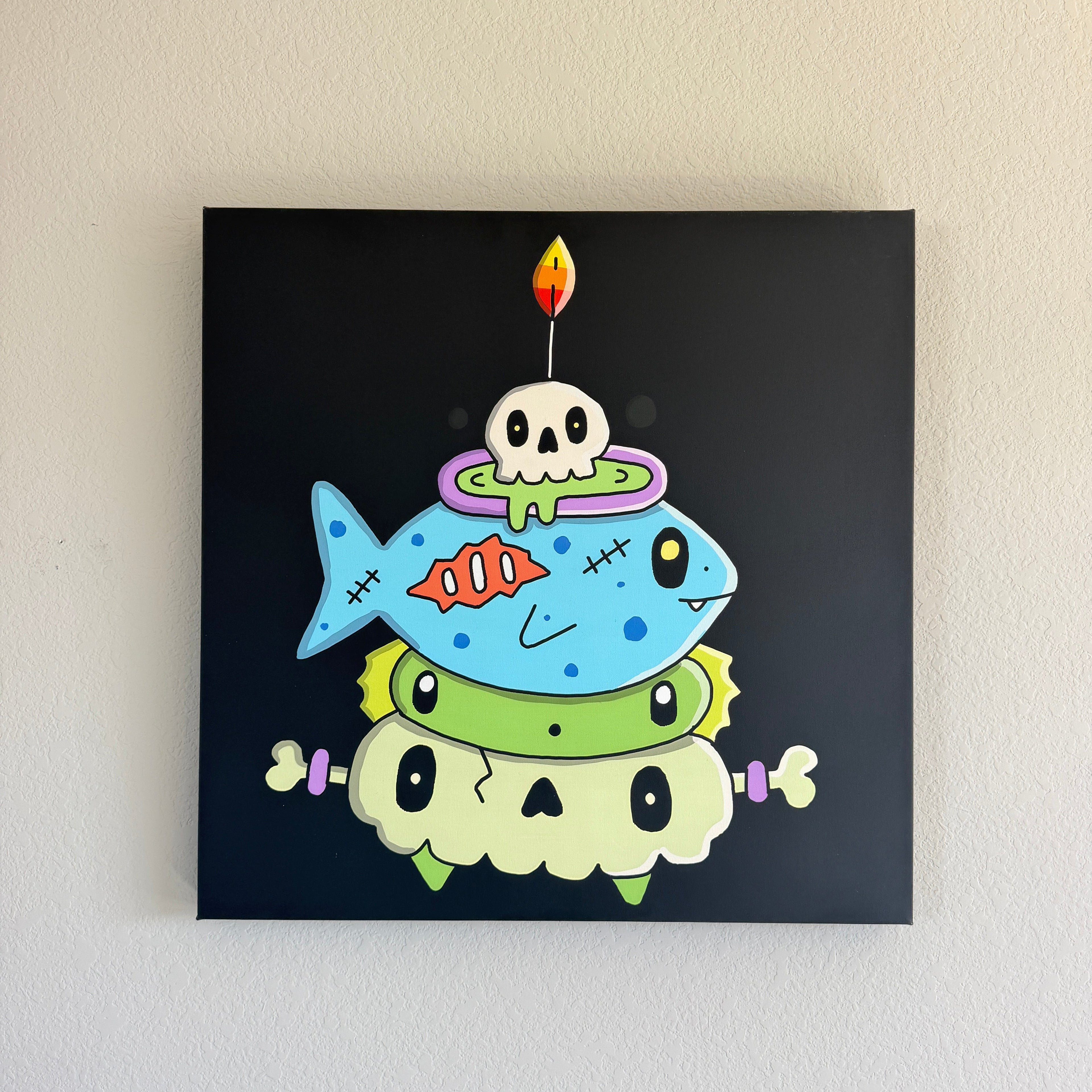 Cauldron Fish Monster Canvas Print