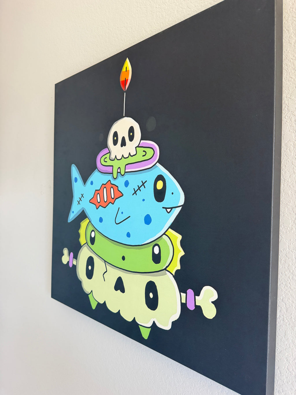 Cauldron Fish Monster Canvas Print