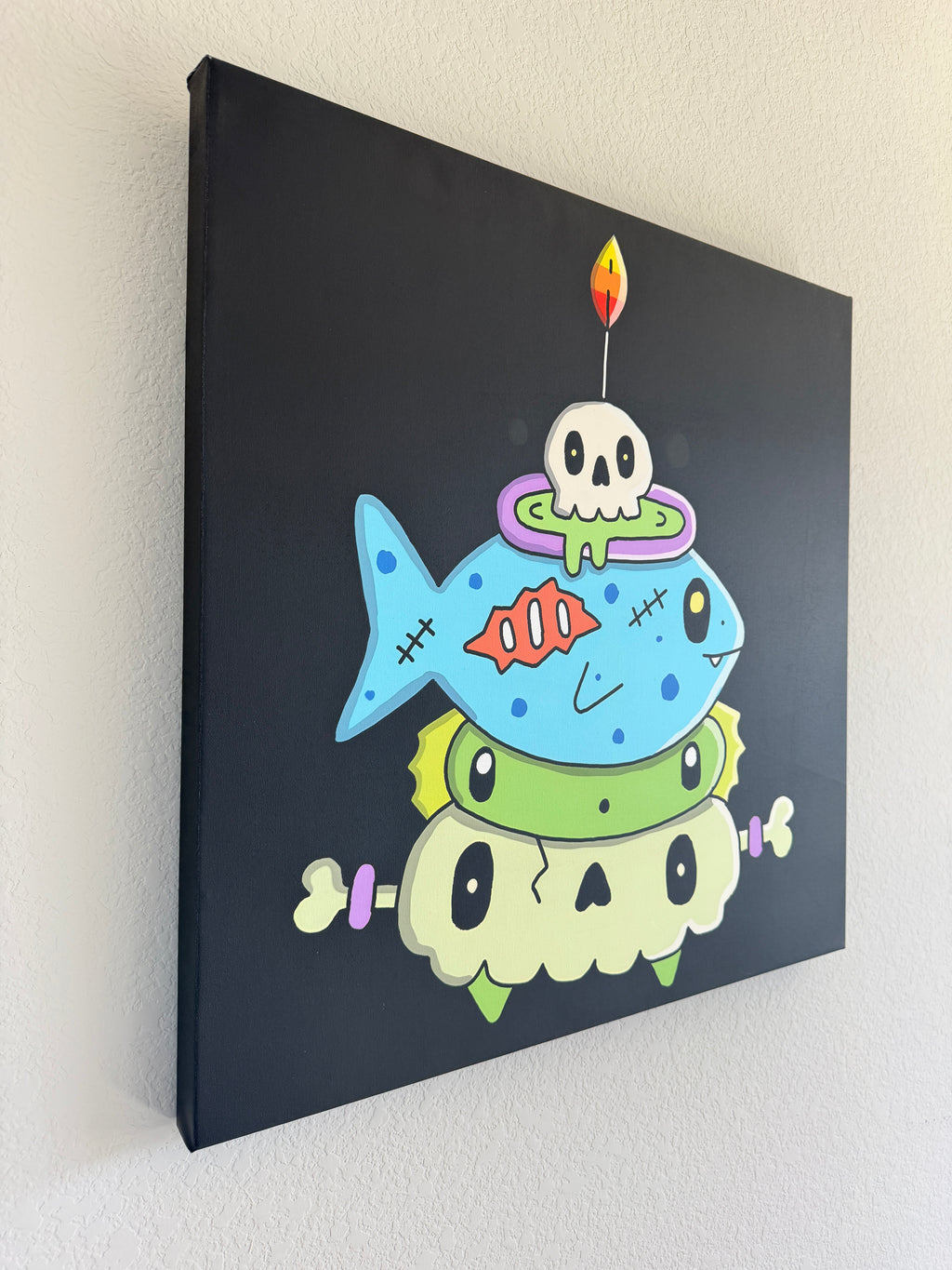 Cauldron Fish Monster Canvas Print