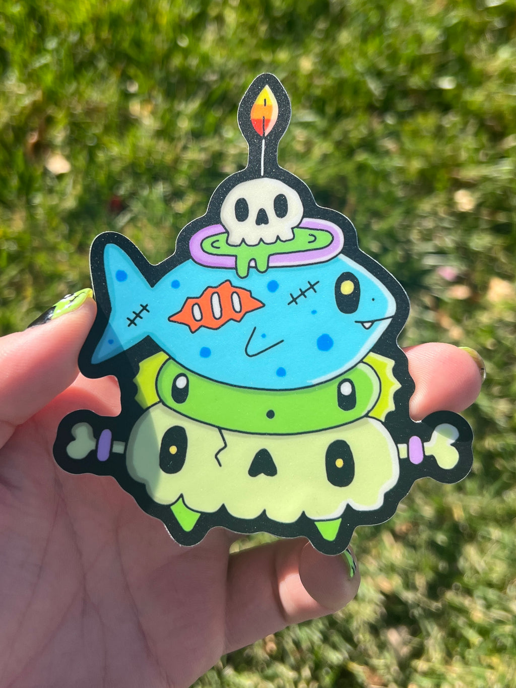 Cauldron Fish Monster Sticker
