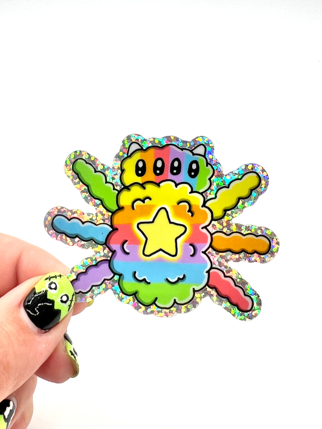 Rainbow spider sticker