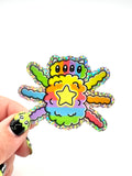 Rainbow spider sticker