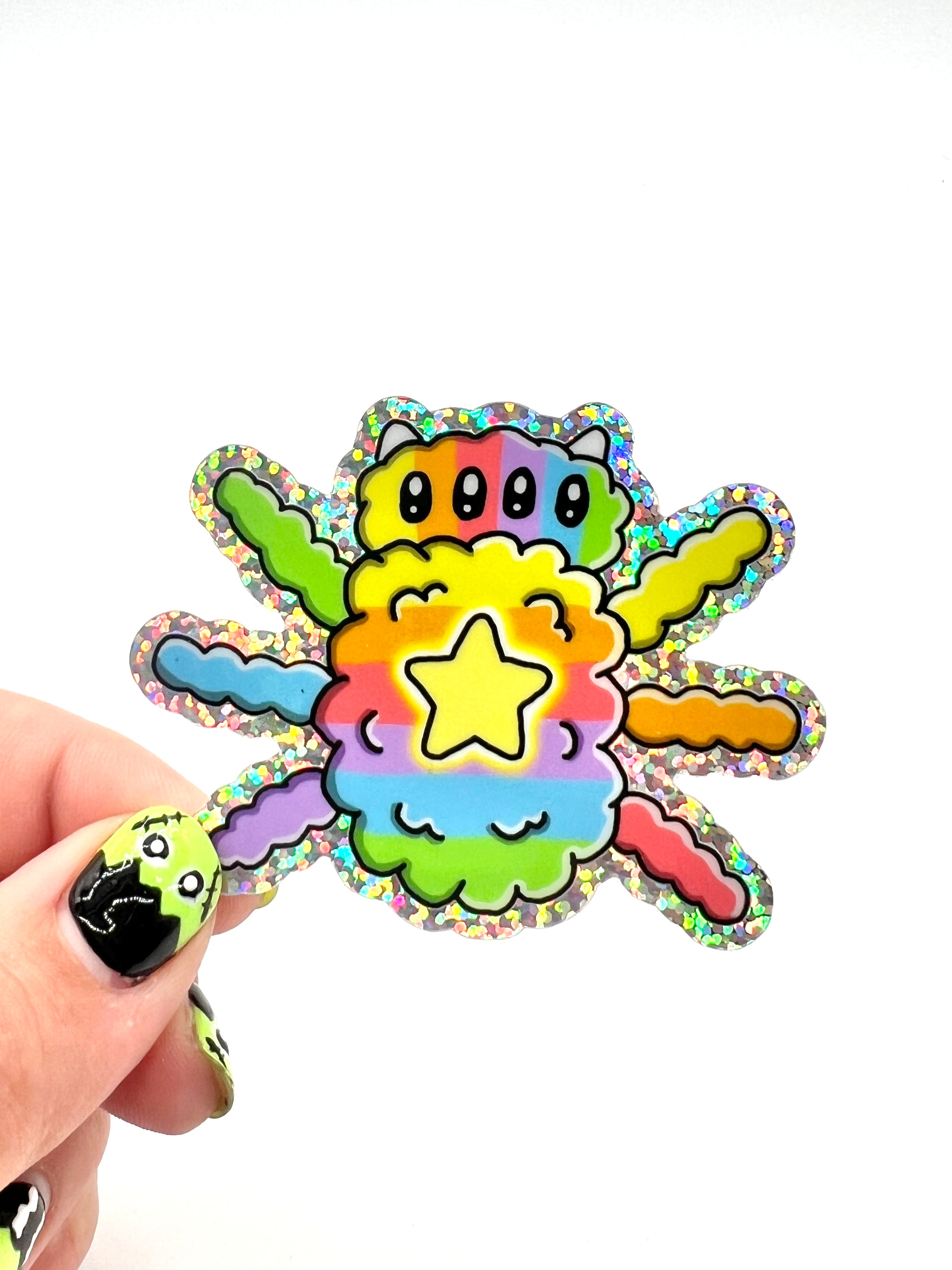 Rainbow spider sticker